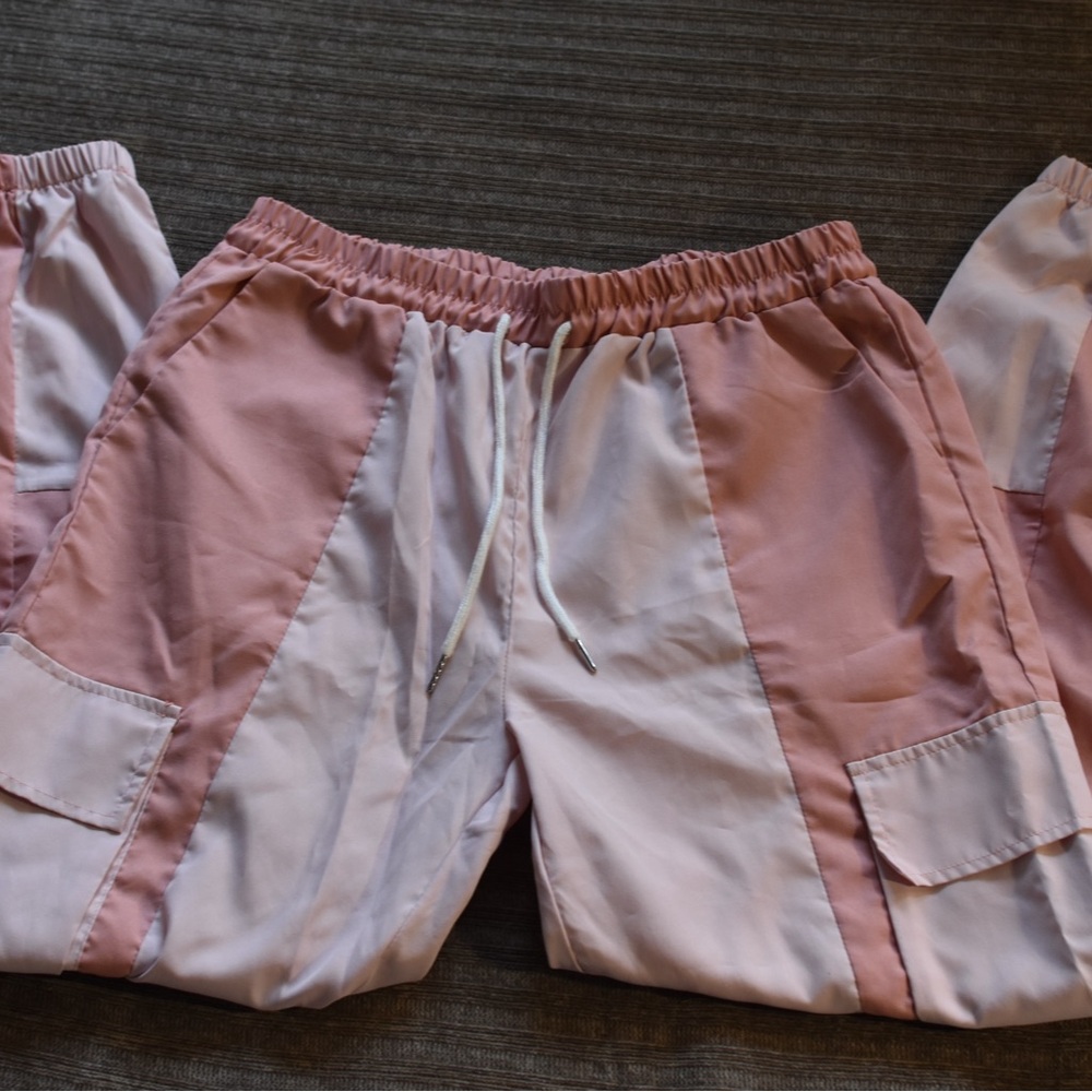 Chic Pink and White Joggers